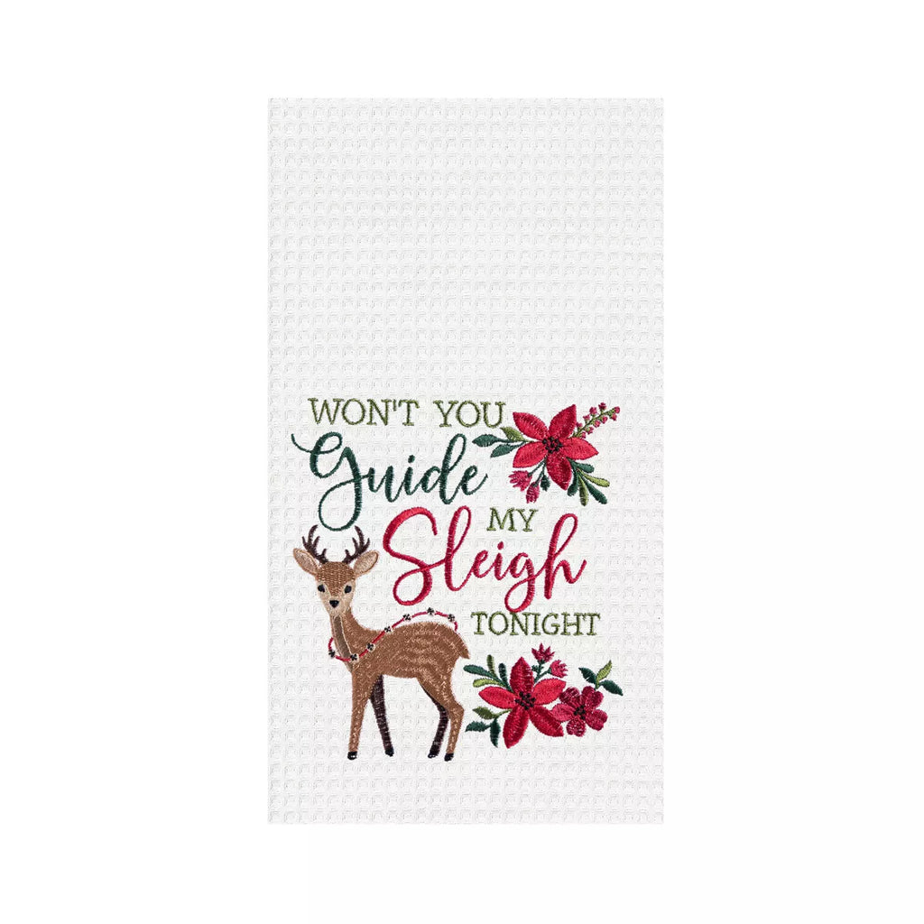 Guide My Sleigh Towel  C & F   