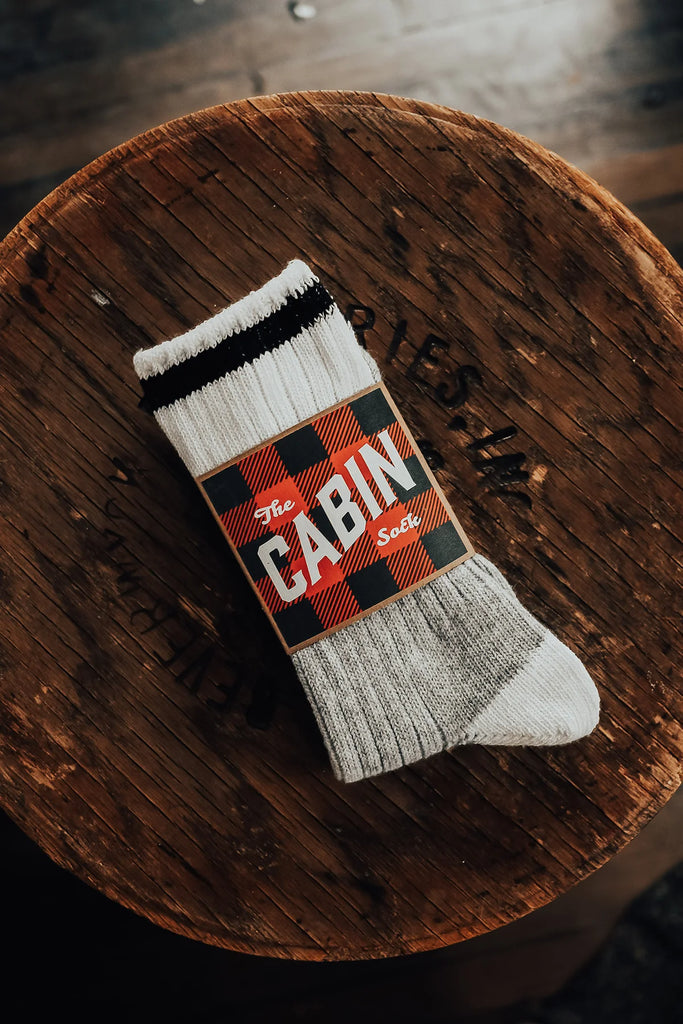 Cabin Socks  Upstate Stock Black  