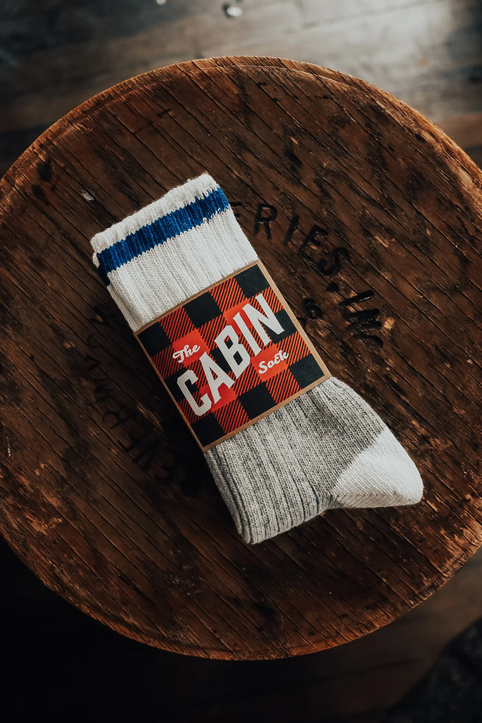 Cabin Socks  Upstate Stock Blue  