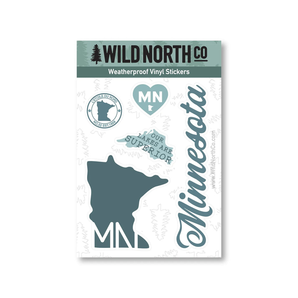 MN State Sticker Set  Wild North Co   