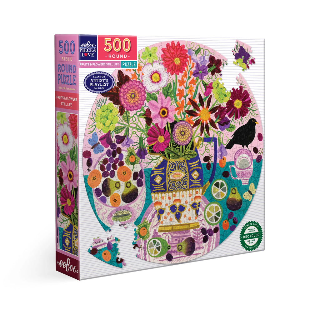 Fruits & Flowers Still Life 500 Piece Puzzle  Eeboo   