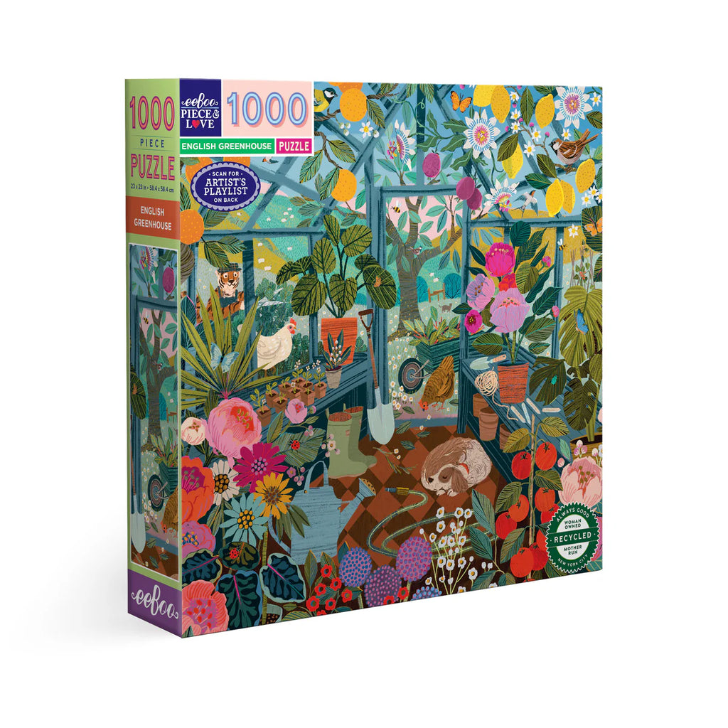 English Greenhouse 1000 Piece Puzzle  Eeboo   