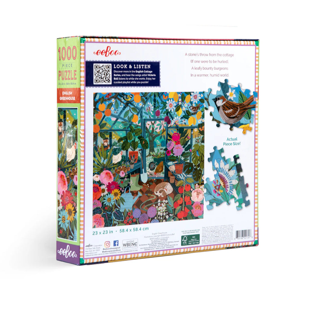 English Greenhouse 1000 Piece Puzzle  Eeboo   