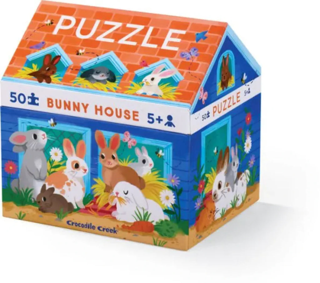 On The Farm 50 Pc Puzzle  Crocodile Creek Bunny House  