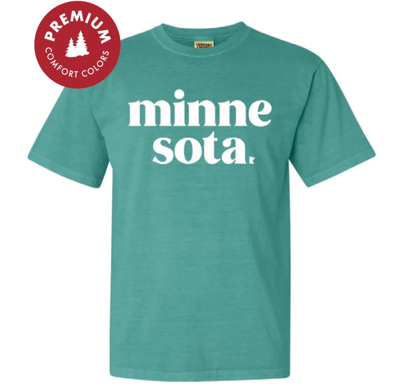 Seafoam Stacked MN Tee  218 Clothing   