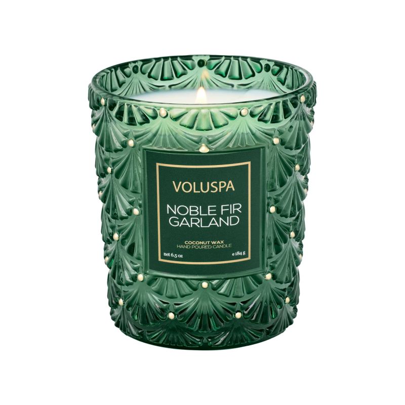 Noble Fir Garland Candles  Voluspa 6.5oz Candle  