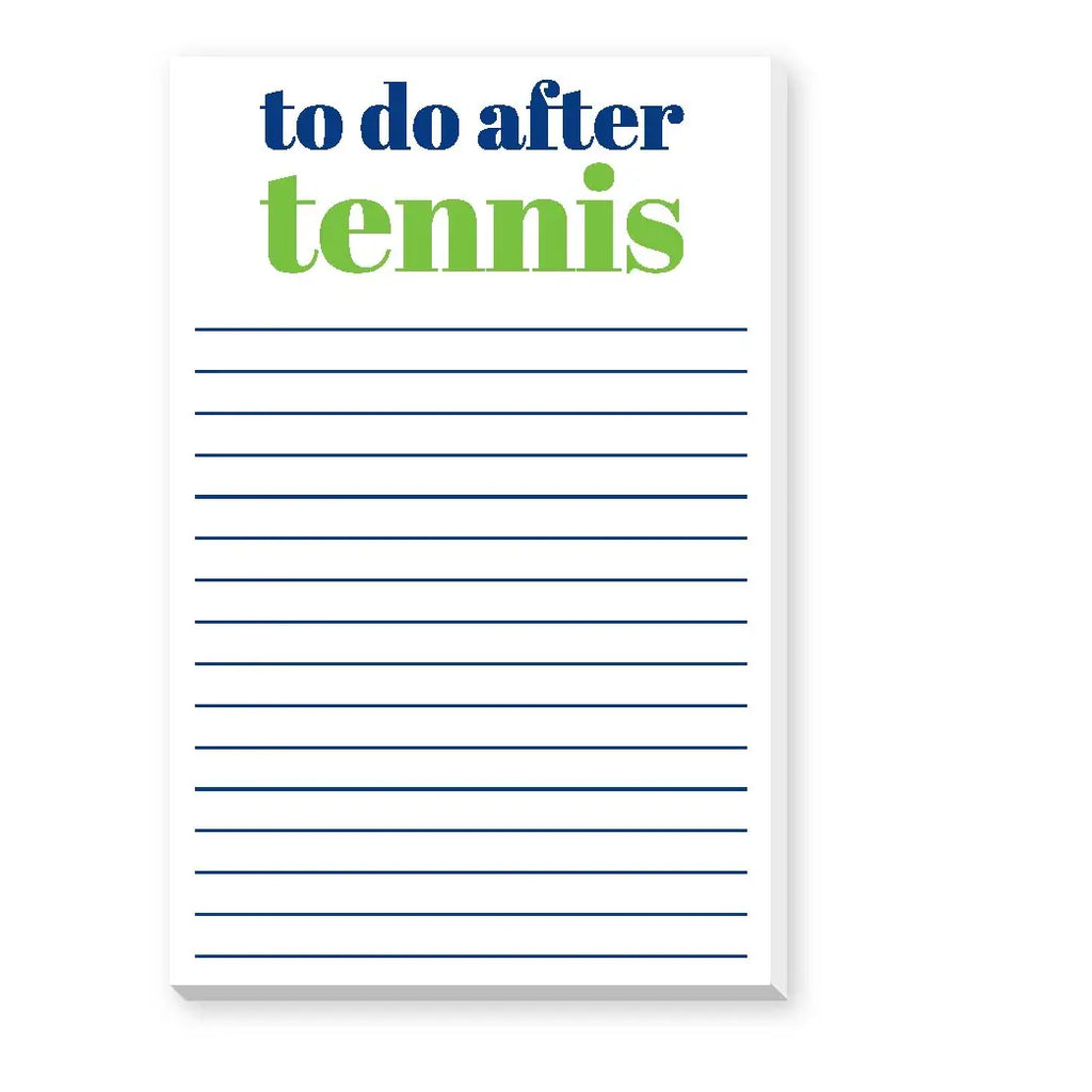 To Do After Tennis Large Notepad  Donovan Designs   