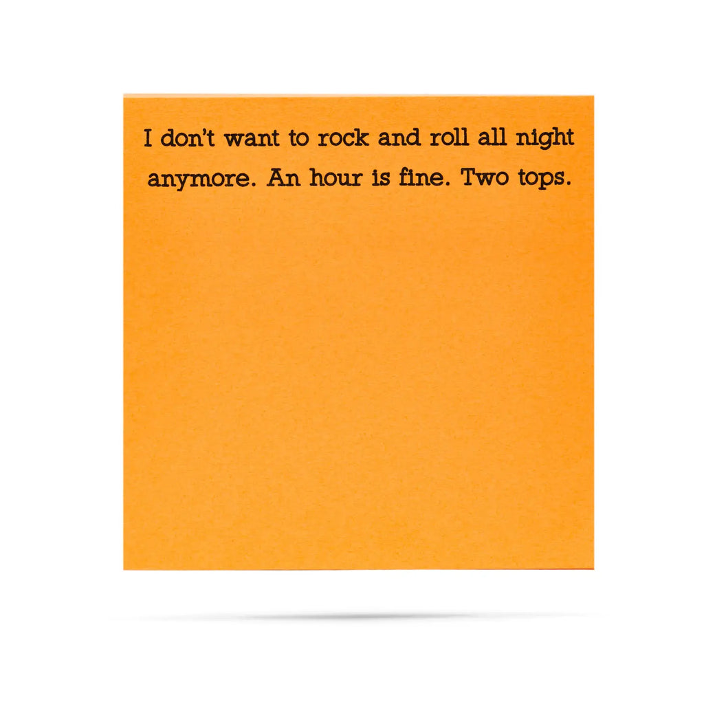 I Don't Want To Rock & Roll Sticky Notes  Ellembee Gift   