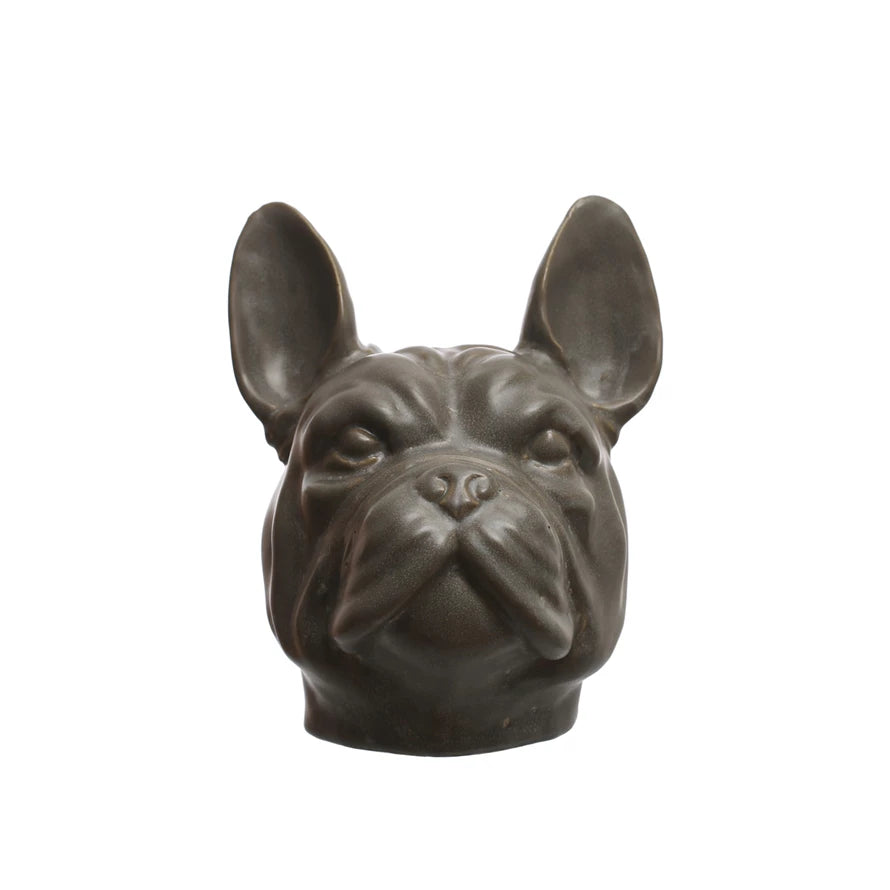 French Bulldog Head Vase  Creative Co-Op   