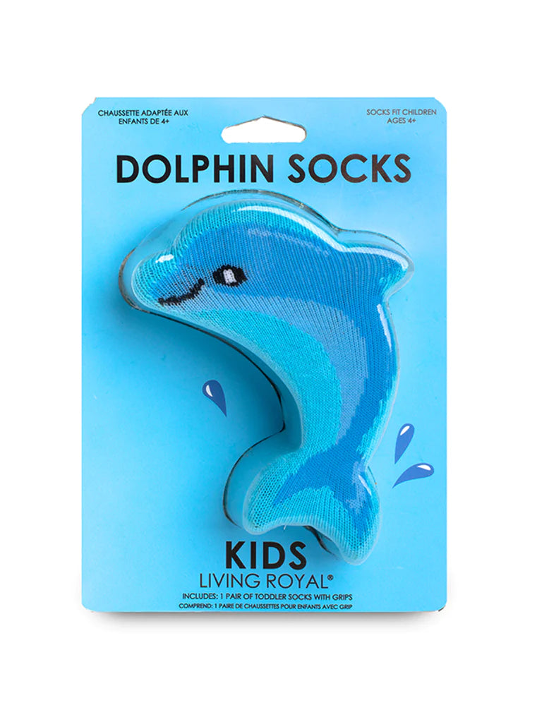 Kids Dolphin 3D Crew Socks  Living Royal   