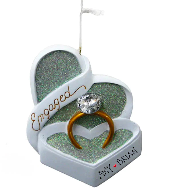 Engagement Ring Personalized Ornament  GSM Pers Orn   