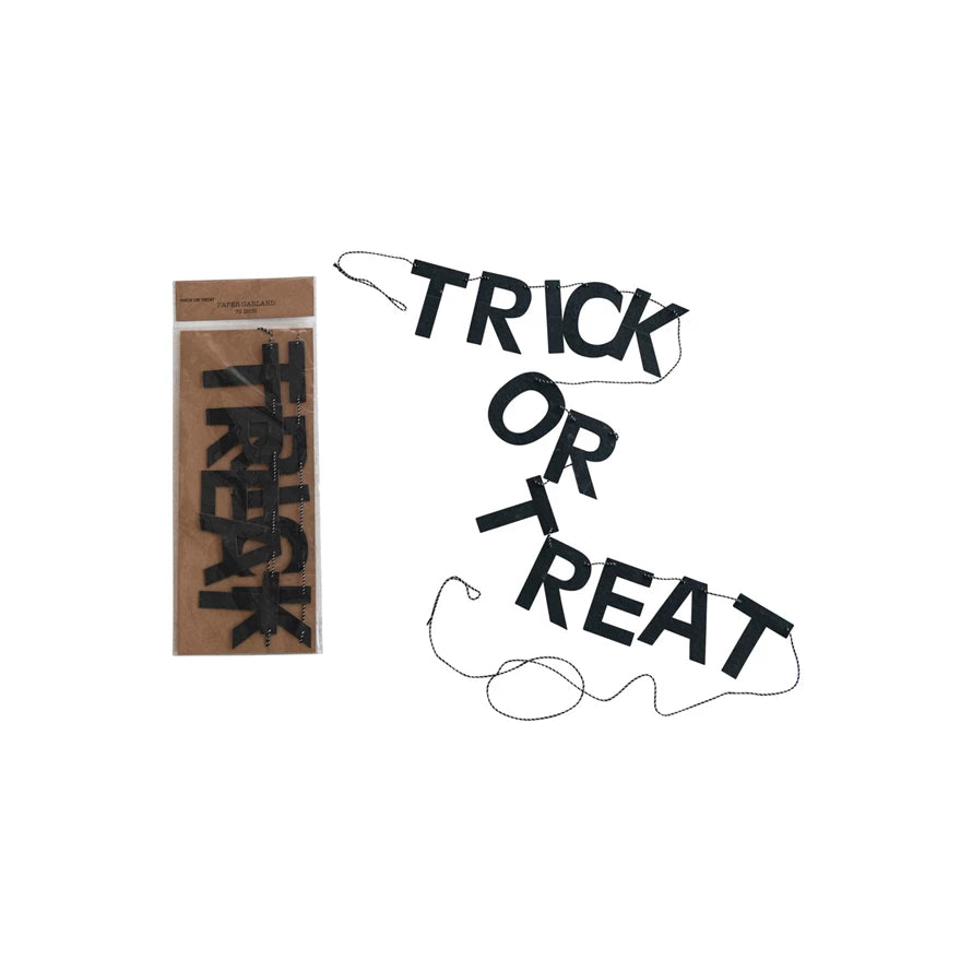 Trick or Treat Paper Banner  Creative Co-Op   