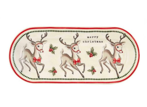 Deer/Wreath Everything Plate  Mud Pie Deer Everything Plate  