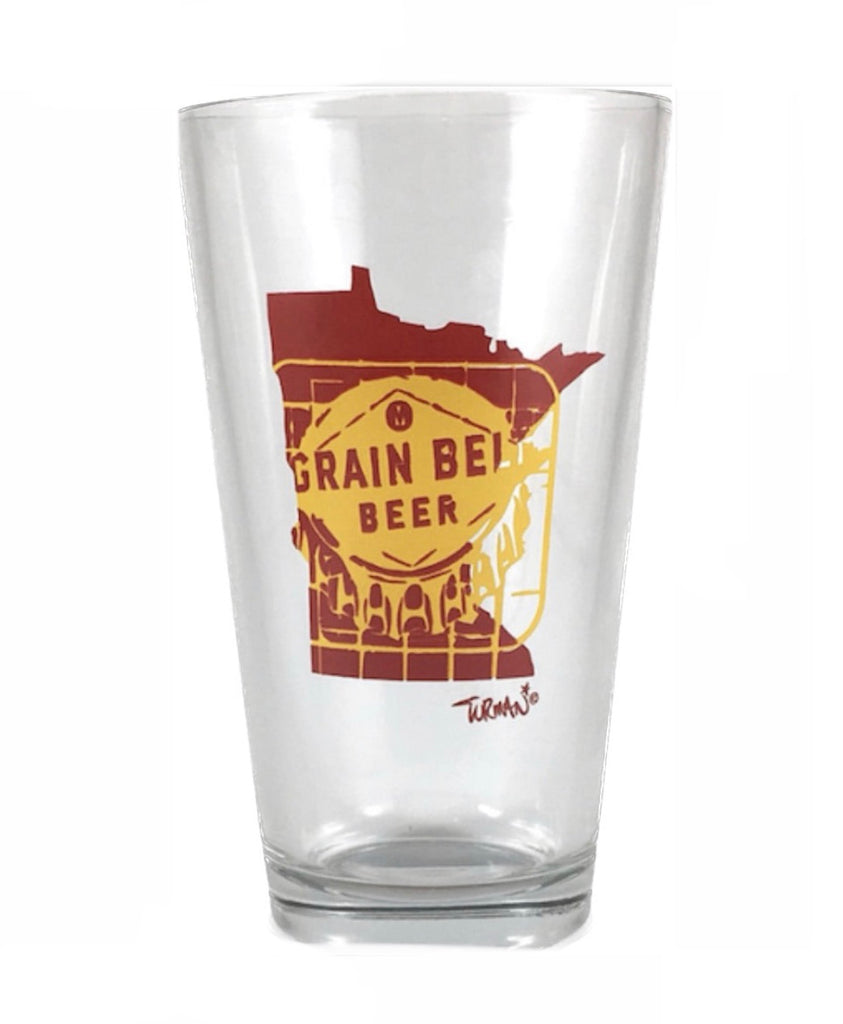 Grain Belt Pint Glass  Adam Turman   