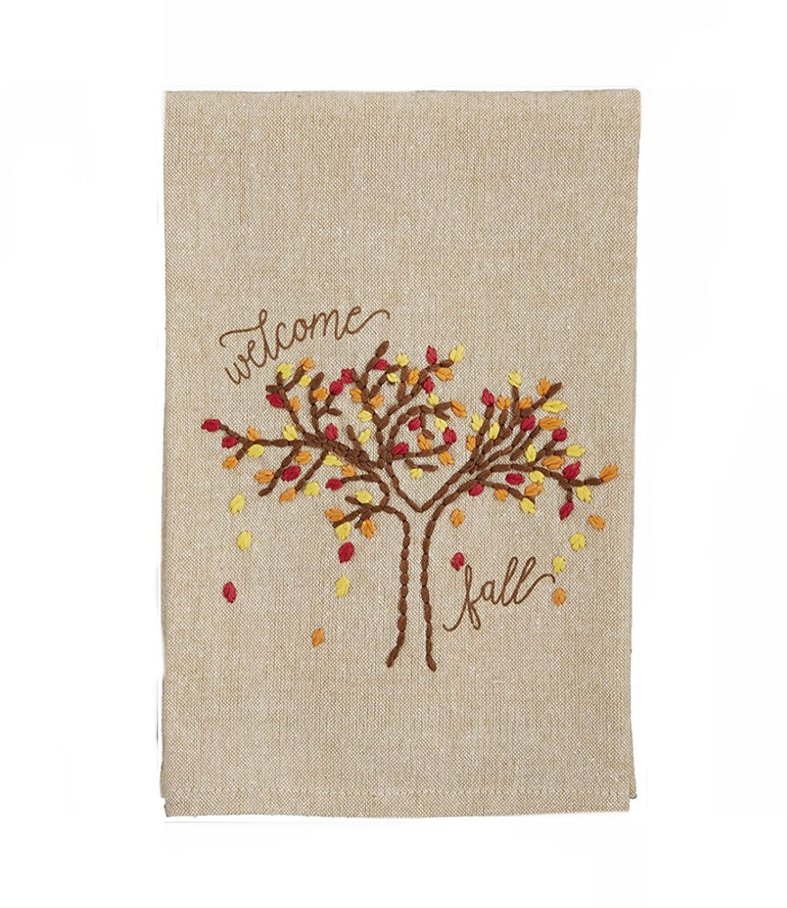 Fall French Knot Towels  Mud Pie Welcome  