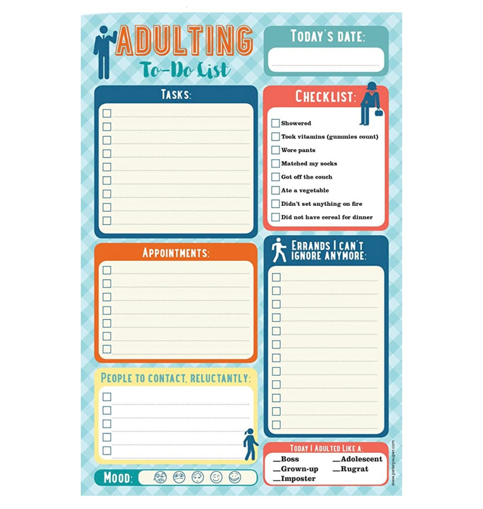 Adulting Note Pad  Peter Pauper Press   