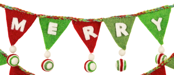 Merry & Bright Garland  Ganz   