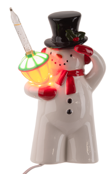 Bubble Light Ceramic Snowman  Ganz   