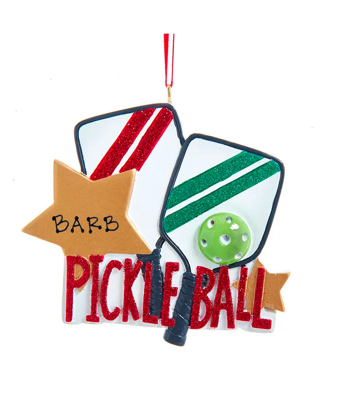 Pickle Ball Personalized Ornament  Kurt Adler   