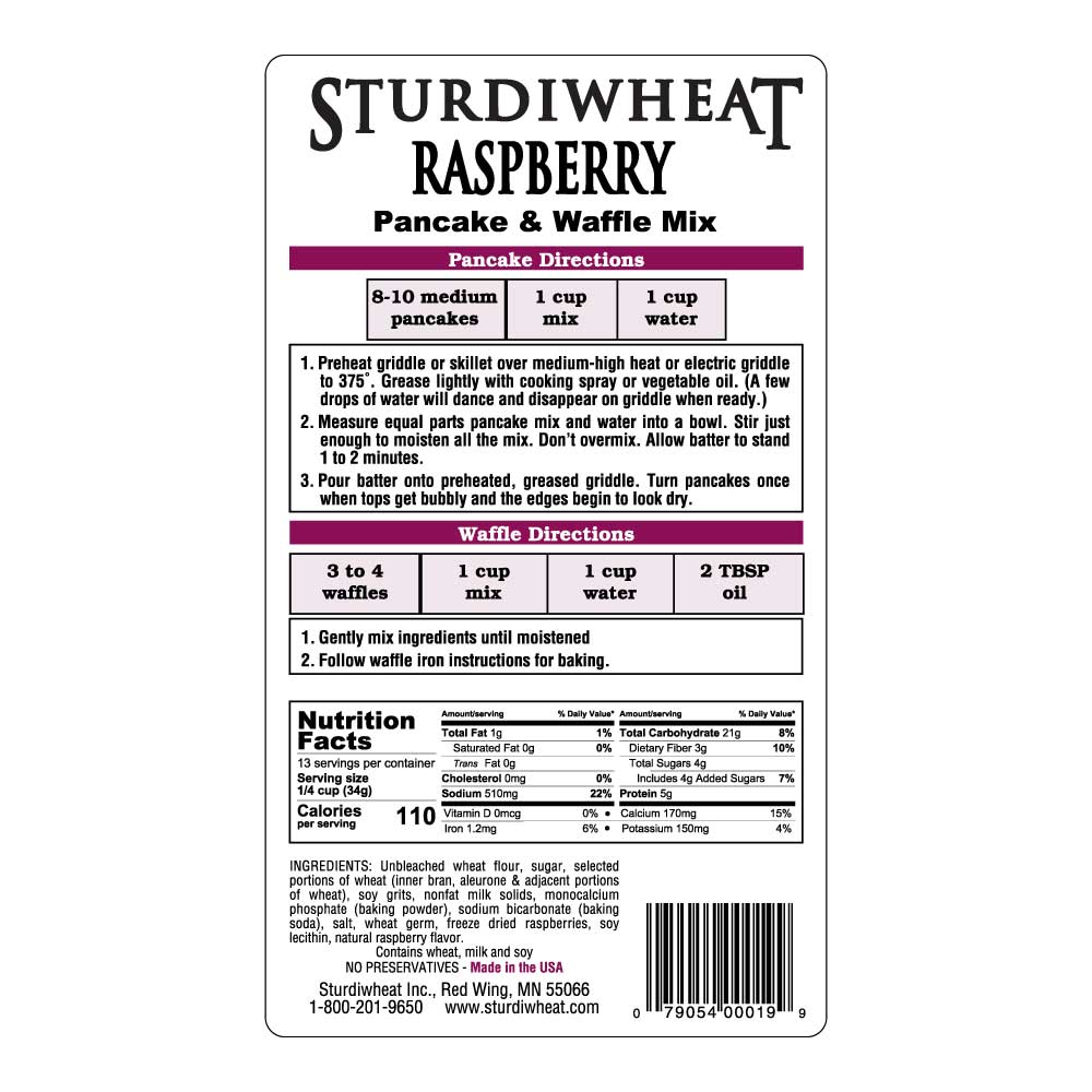 Sturdiwheat Pancake Mixes  Sturdiwheat   