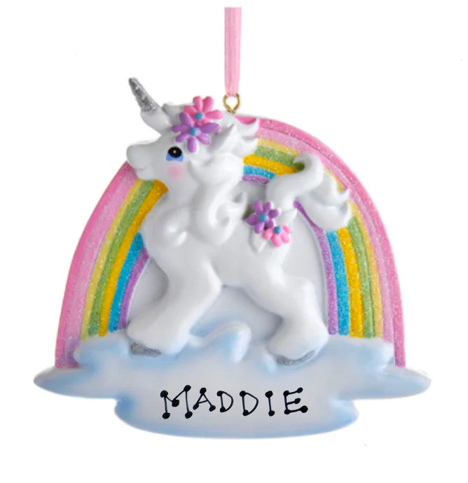 Unicorn Personalized Ornament  GSM Pers Orn   