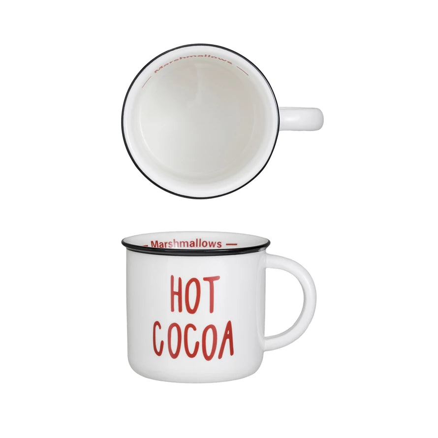 Hot Cocoa Stoneware Mug  Creative Co-Op   