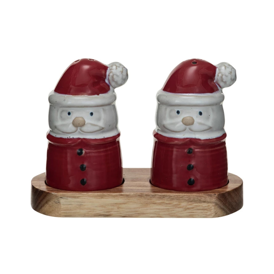 Santa Shaped Salt & Pepper Shakers  Creative Co-Op   