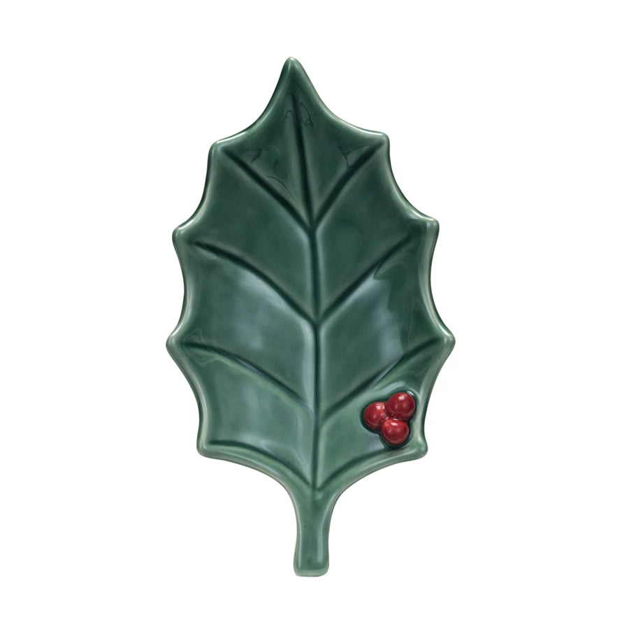 Holly Leaf Shaped Dish  Creative Co-Op   