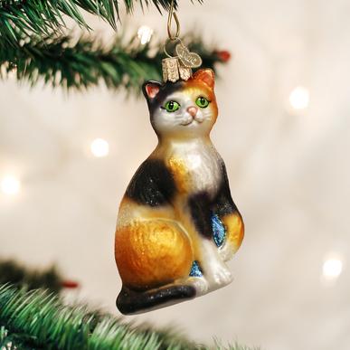 Calico Cat Ornament  Old World Christmas   