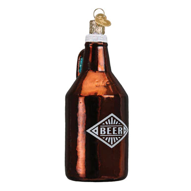 Beer Growler Glass Ornament  Old World Christmas   