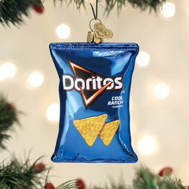 Doritos Cool Ranch Chips Glass Ornament  Old World Christmas   