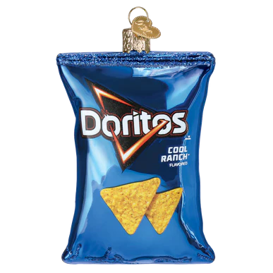 Doritos Cool Ranch Chips Glass Ornament  Old World Christmas   