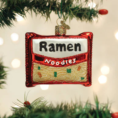 Ramen Noodles Glass Ornament  Old World Christmas   