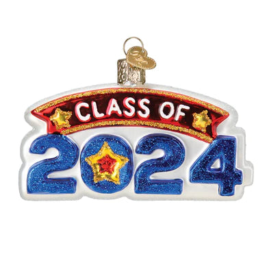 Class of 2024 Glass Ornament  Old World Christmas   