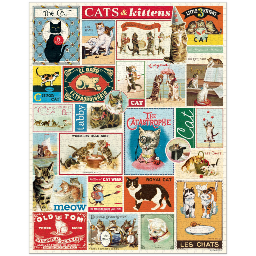 Cats and Kittens Puzzle  Cavallini Papers   