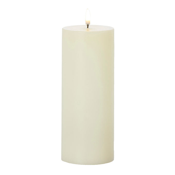 Flameless Ivory Candles  Raz 3x8" Pillar  