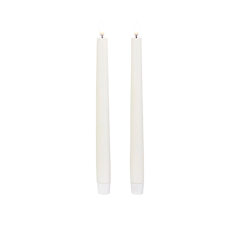 Flameless Ivory Candles  Raz 10" Tapers  