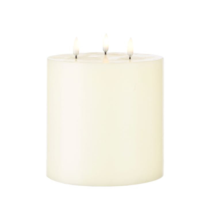 Flameless Ivory Candles  Raz 6x6 Tri-Flame  