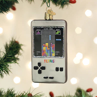 Tetris Glass Ornament  Old World Christmas   