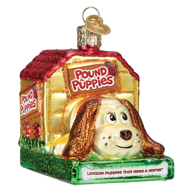 Pound Puppies Glass Ornament  Old World Christmas   