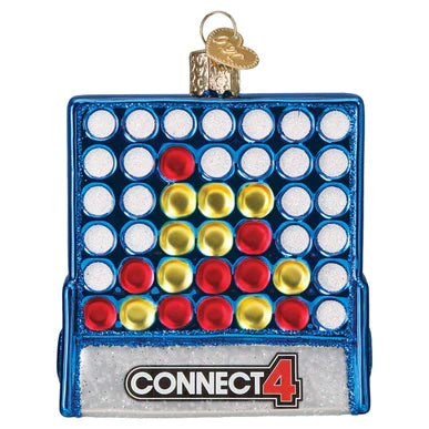 Connect 4 Glass Ornament  Old World Christmas   