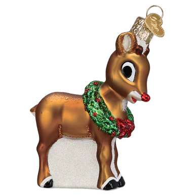 Rudolph the Red-Nosed Reindeer Glass Ornament  Old World Christmas   