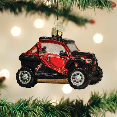 Side by Side ATV Glass Ornament  Old World Christmas   