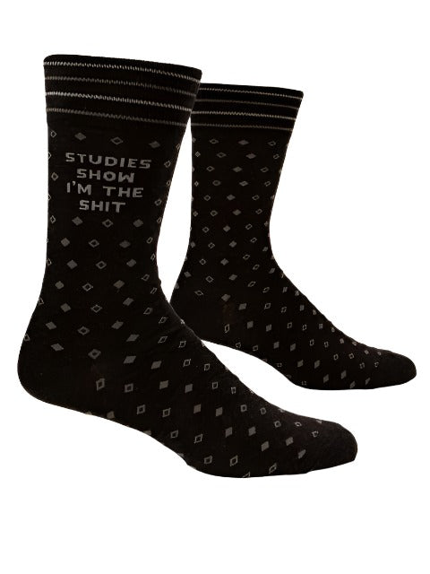 Studies Show Men's Crew Socks  Blue Q   