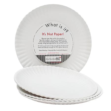 It's Not Paper! Melamine Plates  180 Degrees   