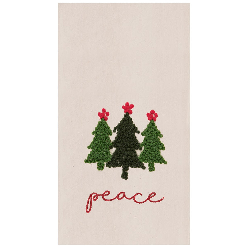 French Knot Christmas Hand Towels  C & F Peace  