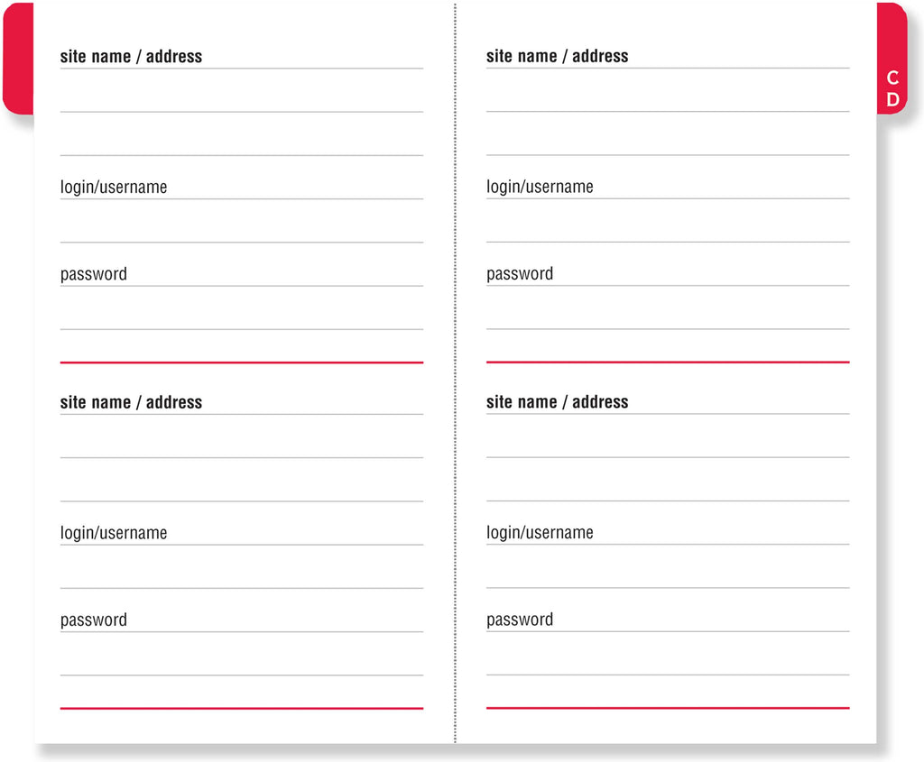 Internet Address and Password Logbook  Peter Pauper Press   