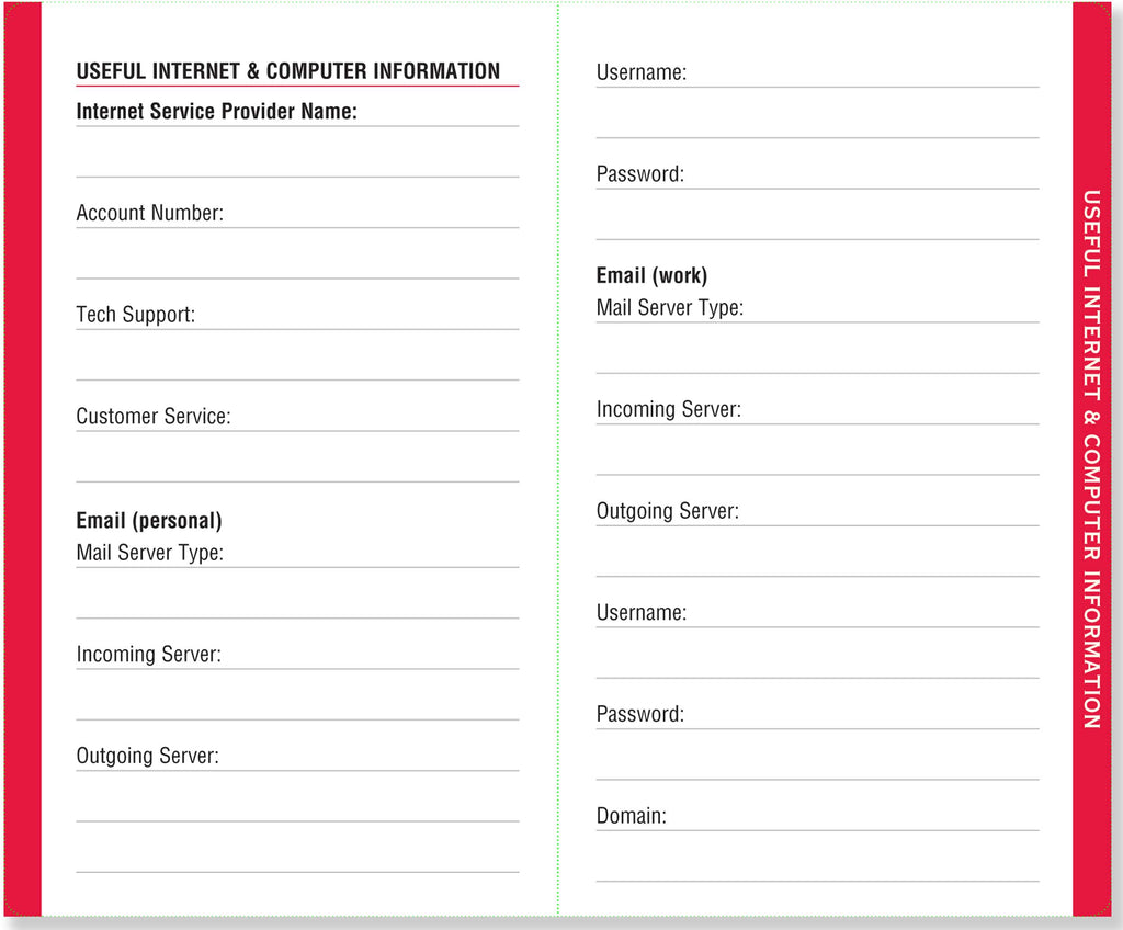 Internet Address and Password Logbook  Peter Pauper Press   