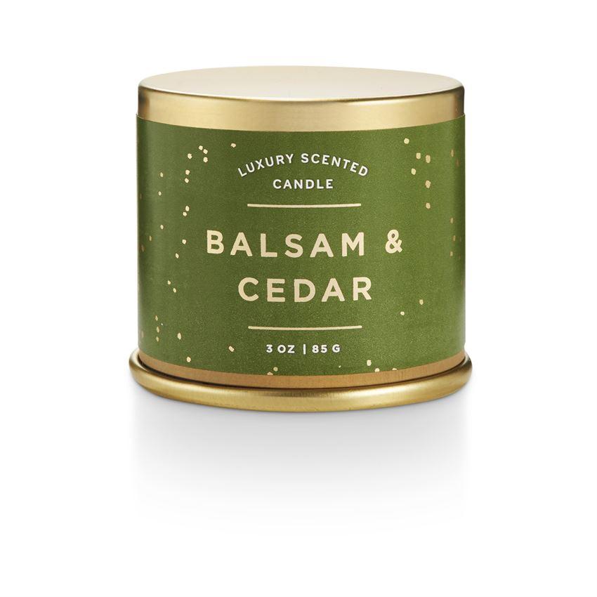 Balsam and Cedar Candles and Diffuser  Illume Small Tin  