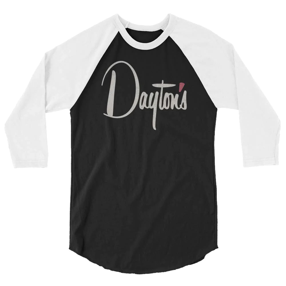 Dayton’s Baseball T-Shirt  Bygone Brand Black with White Sleeve S 